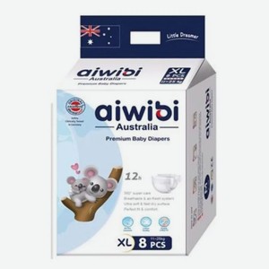 Подгузники детские Aiwibi Premium XL 12-17 12-18 кг, 8 шт.