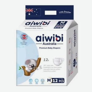 Подгузники детские Aiwibi Premium M 5-9, 6-11 кг, 12 шт.