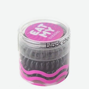 EAT MY Резинка для волос в цвете  Чёрный шоколад , мини упаковка