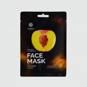 Тканевая маска с экстрактом персика FABRIK COSMETOLOGY Face Mask 1 шт