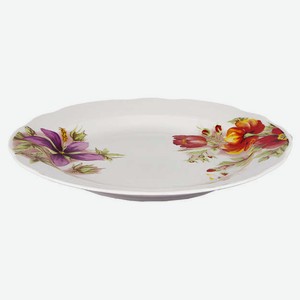 Тарелка обеденная «Дулевский Фарфор» Альпийские Цветы, 24 см