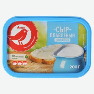 Сыр плавленый АШАН Красная птица сливочный 50% БЗМЖ, 200 г