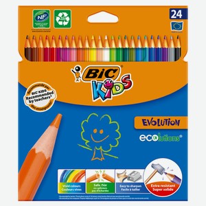 Цветные карандаши BIC Kids Evolution, 24 шт