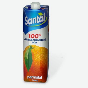 Сок апельсиновый Santal без сахара, 1 л