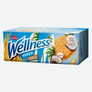 Печенье Wellness цельнозерновое с кокосом и витаминами, 210 г