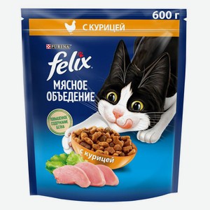 Сухой корм для кошек Felix с курицей, 600 г
