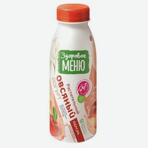 Йогурт питьевой «Здоровое меню» Овсяный персик, 250 мл