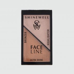 Моделирующий набор (хайлайтер+бронзер) SHINEWELL Face Line 5.6 гр