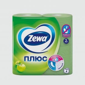 Туалетная бумага ZEWA Plus Яблоко 4 шт