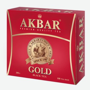 Чай черный Akbar Gold 100пак