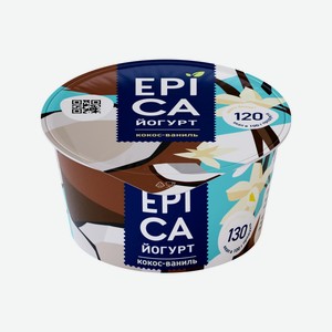 БЗМЖ Йогурт Epica с кокосом и ванилью 6,3% 130г