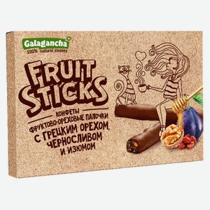 Конфеты глазированные Galagancha Fruit Sticks чернослив-грецкий орех 175 г