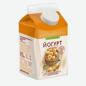 Йогурт питьевой «Агрокомплекс» Абрикос 2,5% БЗМЖ, 450 мл
