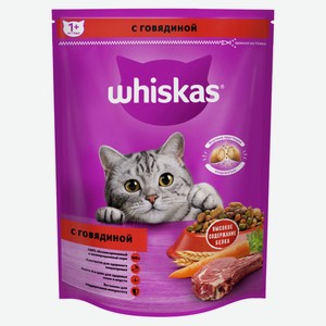 Сухой корм для кошек Whiskas Вкусные подушечки с паштетом говядина и кролик, 800 г