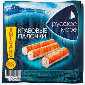 Крабовые палочки Русское море, охлажденные, 400 г