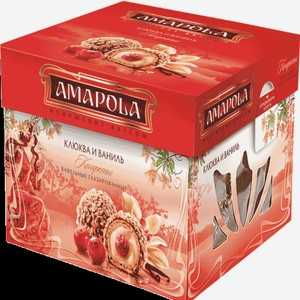 Кондитерские изделия Конфета Амапола с клюквой и ванильным вкусом 100гр 100 г
