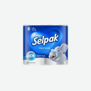 Бумага туалетная Selpak Super Soft 3-слойная 8 рулонов