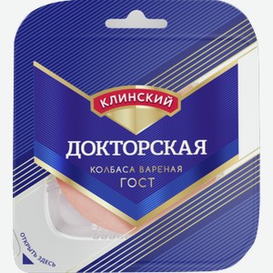 Колбаса Докторская КЛИНСКИЙ вареная, нарезка, 0.19кг