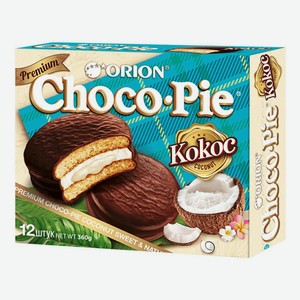 Печенье Choco Pie бисквитное шоколадное кокос 360 г