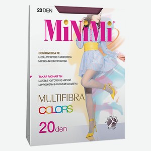 Колготки женские Minimi MULTIFIBRA COLORS 20 - Bordo, без дизайна, 2