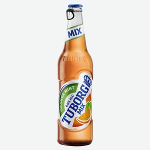 Пивной напиток Tuborg Mix OrangeMint пастеризованный, 6% 0,48л.