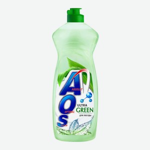 Средство д/мытья посуды AOS Ultra Green 450г