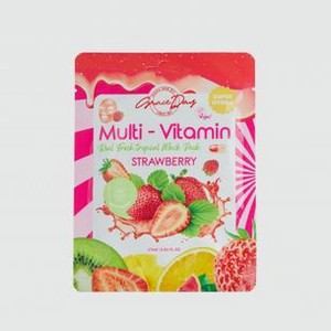 Тканевая маска с экстрактом клубники GRACE DAY Multi-vitamin Strawberry Mask Pack 27 мл