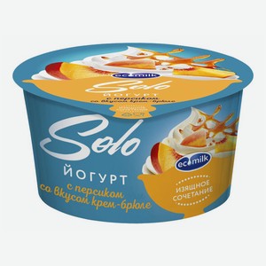 Йогурт Ecomilk.Solo персик-крем-брюле 4,2% 130 г