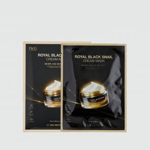 Набор тканевых крем-масок для лица DR.G Royal Black Snail Cream Mask 10 шт
