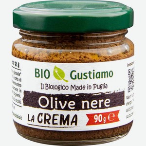 Паста Bio Gustiamo из черных оливок, 90 г