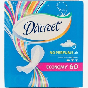 Прокладки ежедневные Discreet No perfume Air multiform дышащие, 60 шт.