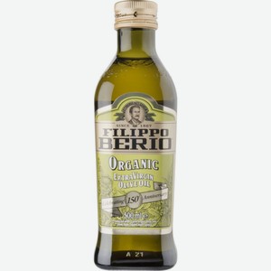 Масло оливковое Filippo Berio Organic Extra Virgin нерафинированное, 0,5 л