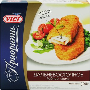 Филе рыбное VICI Дальневосточное панированное, Россия, 300 г