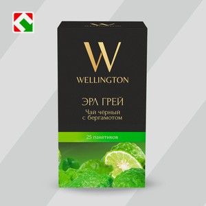 Чай черный  Эрл Грей , ТМ  Wellington , 25 пакетиков