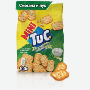 Крекер Tuc Mini со вкусом сметаны и лука, 100 г