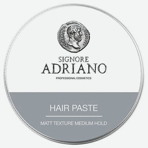 SIGNORE ADRIANO Матовая паста для укладки волос  Hair Paste Medium  классических укладок