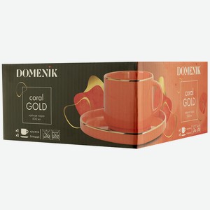 Чайная пара DOMENIK CORAL GOLD 200мл