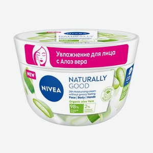 Крем д/лица Nivea Organic Aloe Vera увлажняющий 200мл