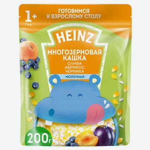 Кашка молочная Heinz Многозерновая слива-абрикос-черника с 12 мес., 200 г