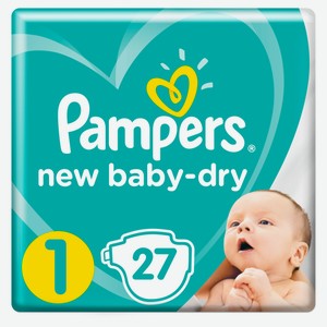Подгузники Pampers New Baby 1 (2-5 кг) для новорожденных, 27 шт