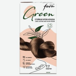 Крем-краска стойкая для волос Fara Eco Line Green 7.7 каштан