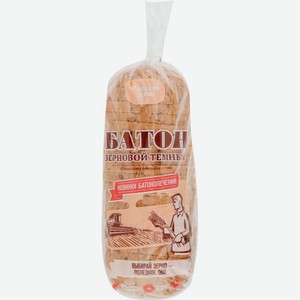 Батон зерновой темный Русский хлеб, нарезка, 380 г