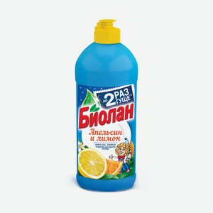 Средство для мытья посуды Биолан Цитрус Эффект, апельсин-лимон, 450 мл, пластиковая бутылка 