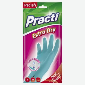 Перчатки резиновые Paclan Practi Extra Dry размер M, 1 пара