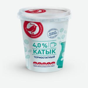 Продукт кисломолочный Катык АШАН Красная птица термостатный 4% БЗМЖ, 350 г