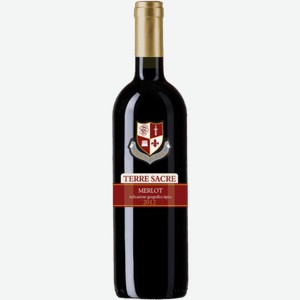 Вино Terre Sacre Merlot Puglia полусухое красное 0.75л