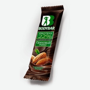 Батончик протеиновый Bodybar ореховый микс в натуральном шоколаде 22%, 50 г