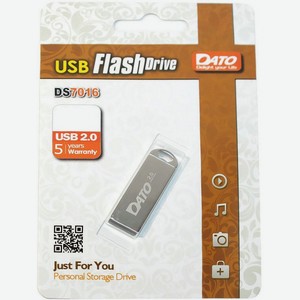 Флешка USB 2.0 DS7016-64G 64Gb Серебристая Dato