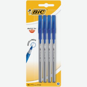 Ручка round stic exact синяя 4шт