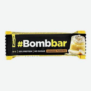 Батончик BombBar Банановый пудинг в шоколаде протеиновый 40 г